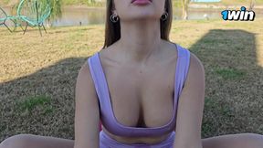 Rubia culona de enormes tetas se folla a su personal trainer despues del entrenamiento - Pauli Belen