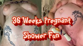 36 Weeks Pregnant Shower Fun