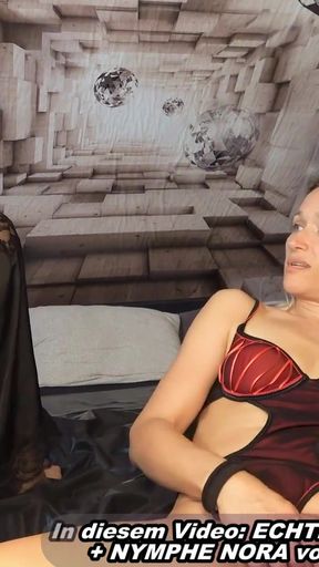 Jaw-dropping moment from "German amateur teen lesbian try orgasm with camera"