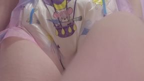 Wetting rearz diaper and cumming
