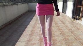 Laura on Heels 2021. Walk outside in 8 inches heels