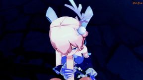 Mimi gives a POV blowjob before getting a facial and then swallowing cum. Genshin Impact Hentai