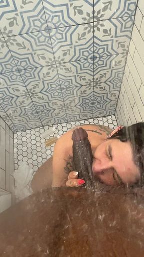 Dripdrop Behind the Scenes! Psilo Siren Blowjob Between Scenes in the Shower!!