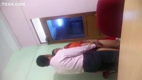 Sexy Indian Office Girl Playing With Boss