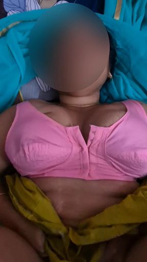 Desi Hot Housewife Sreejaa in Pink Blouse POV Pusdy Fucking