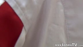Beautiful Asian model surprises photographer with deep blowjob