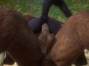 Minotaur Cums HUGE Load Inside Wolf Male (Gay Mating) | Wild Life Furry