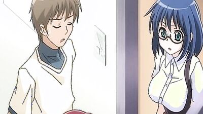 Hot babe with huge tits seduces her BF with bookworm charm - Hentai Uncensored