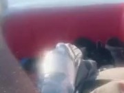 Risky jerking off in the middle of the see with boats passing by... almost got caught!!