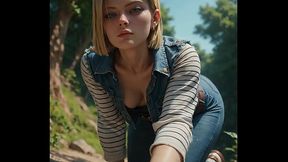 Android 18 ahegao face (Uncensored Hentai | AI)