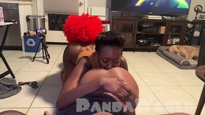 chocolate ass eating human centipede mfff ebony foursome!