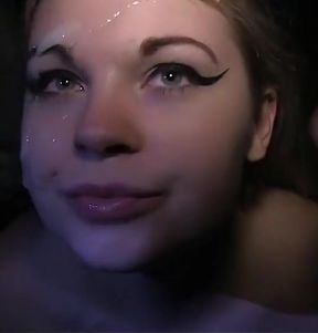 Public Bukkake Whore in the Woods