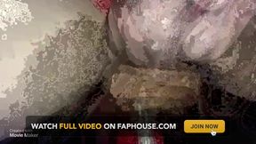 Fucked by a 10" Dildo Attached to a Sex Machine