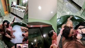 bbbgg pov hardcore sex with alex, malik, polly perch & anny alves