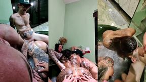 bbbgg pov hardcore sex with alex, malik, polly perch & anny alves