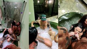 bbbgg pov hardcore sex with alex, malik, polly perch & anny alves