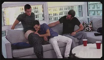 Stepdad & Friend Dominate Stepson's Tight Hole