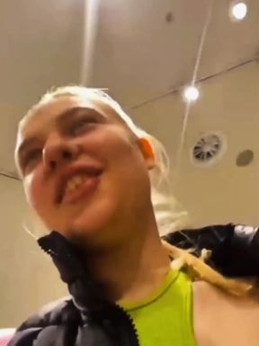 Walking with Vibrator in Pussy