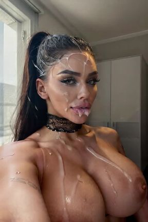 deepthroat, a woman performing oral sex on, video created by AI