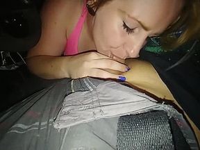 Milf Gives Slow Blow Job In My Car