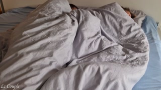 Wife's wet pussy was ready for hard dick to wake her up in the morning - fingering, moaning, cumshot
