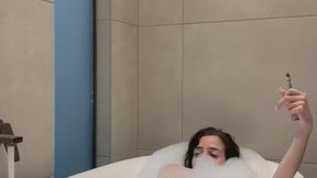 Teasing bathub video