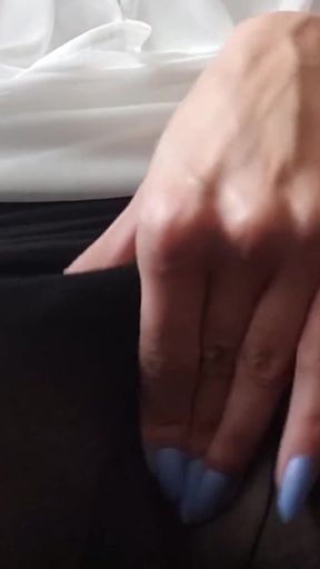 I Was so Horny I Ripped My Pantyhose and Fingered My Pussy at Work