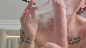 I smoke while sucking the toy imagining it's your dick!