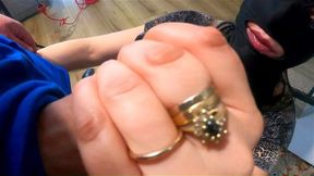 My husband is impotent so he likes to see me get fucked by his friend in the ass