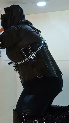 Corrupted fetish nun worships and pleasures cocks in a gloryhole   Clip 1