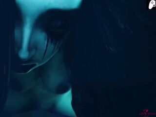 (4K - Dezmall) Very hawt ghost lady is thirsty for cum so this babe rides favourable weenie and makes him cum - CG Comics