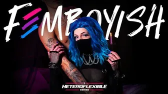 Goth femboy Edward Terrant rides straight footballer Angel Elias' thick cock