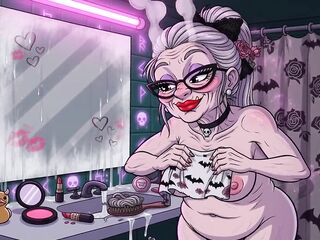 Bath Granny Ai Toon