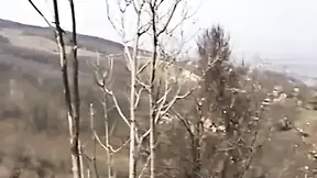 A Slender Looking German Chick Gets Her Hairy Muff Banged in the Woods