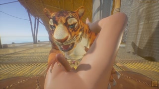 Tiger Furry Knotting Gay Teen Guy POV