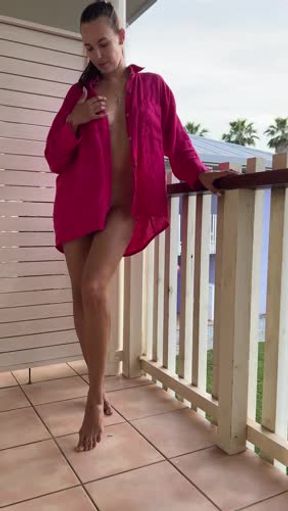 hotel balcony naked