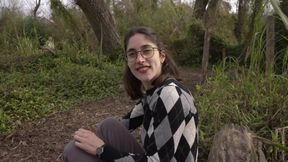Outdoor Public Sex with Petite Horny Teen - Almost Caught!