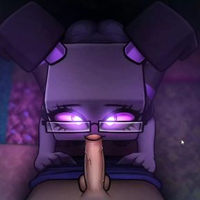 Hornycraft Minecraft Porn Ender Girl first Ever Blow Job