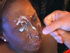 Interracial fucking and deep throat blowjob on sofa in hd