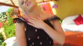 ”Nordic blonde hot girl does her first creampie”