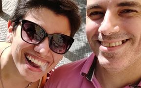 Quickie! Going for a Walk with a Cum Mouthful!