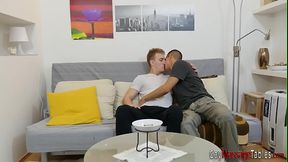 Horny european riding cock