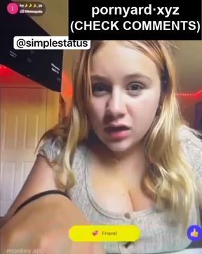 Teen amateur webcam model shows off her reactions