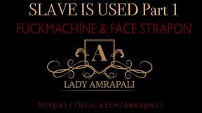SLAVE IS USED Part 1  FUCKMACHINE & FACE STRAPON HARNESS  Fickmaschine - Handjob - Joi - Wichsen