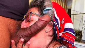 73-Year Mature Ass Ravaged by a Huge Black Cock: Uncontrollable Orgasms Ensue!