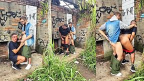 bahian bottom takes another hung bahian s thick cock raw behind abandoned house in the woods