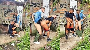 bahian bottom takes another hung bahian s thick cock raw behind abandoned house in the woods