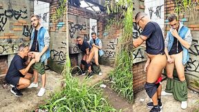 bahian bottom takes another hung bahian s thick cock raw behind abandoned house in the woods