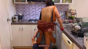 Beautiful Saree Sex - Loud Pussy Eating - Erotic Face Fucking and Anal Sex with Step Brother