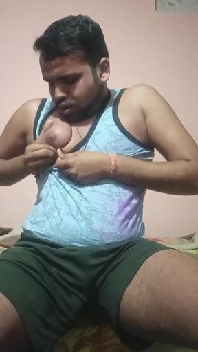 A spoonzy boobs show by Indian Ismart boy Ismaatdeva at very horny way   Clip 1